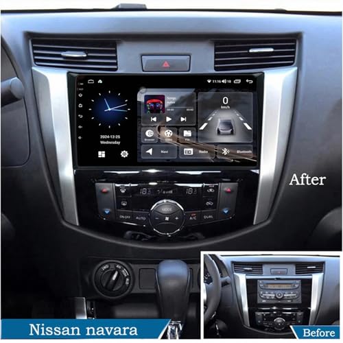 Pantalla Carplay para Nissan Navara Frontier 2016-2018 con Android Auto y Bluetooth 1G+32G 2