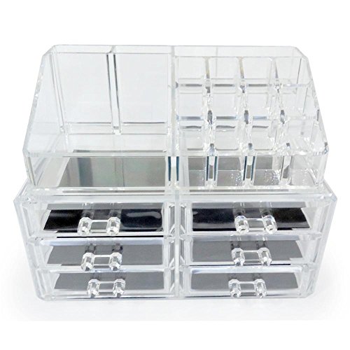 Image of INOVERA Plastic Jewellery Storage Box with 6 Drawer, (25x16x20cm,Transparent)