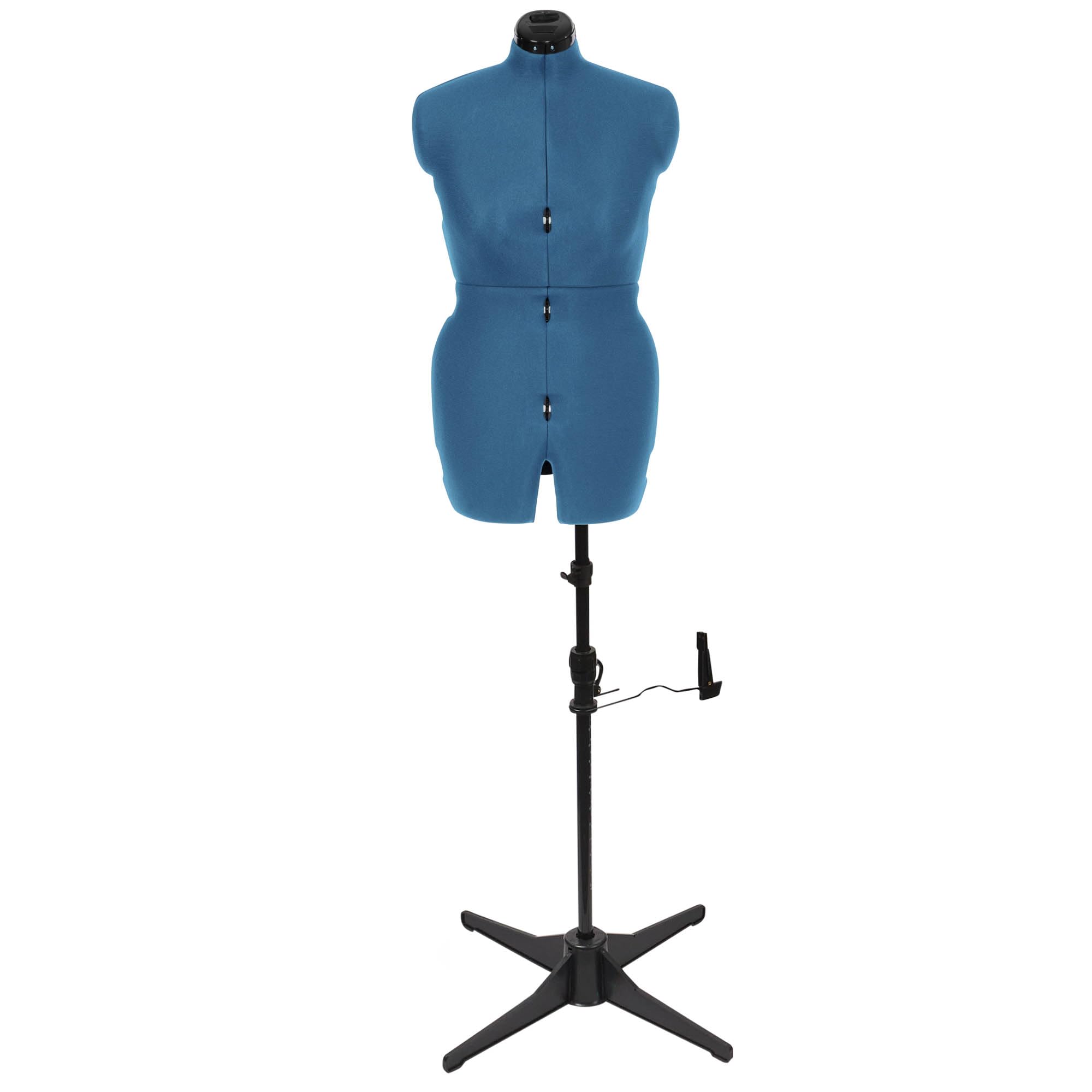 Sewing Online Adjustable Trouser Dressmakers Dummy, in a Wedgewood Blue Fabric with Hem Marker, Dress Form Sizes - Pin, Measure, Fit and Display your Clothes on this Tailors Dummy - FG266