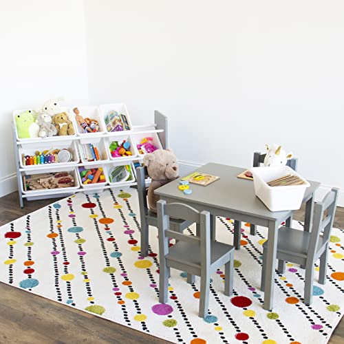 Image of Humble Crew Made for Me Kids Toy Storage Organizer with 12 Storage Bins, Grey /White