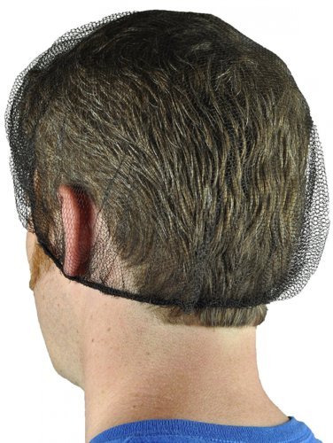 Shield Safety 21"~24" Nylon Hair Net Cap Black for Medical Food Service Pack of 1000 (24" Black)