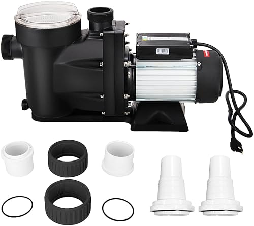 Anbull Bomba de piscina de 2.5 HP, bomba de piscina de 1850 W ensobre el suelo con cable eléctrico de 59.05 pulgadas, alta eficiencia y bajo ruido,