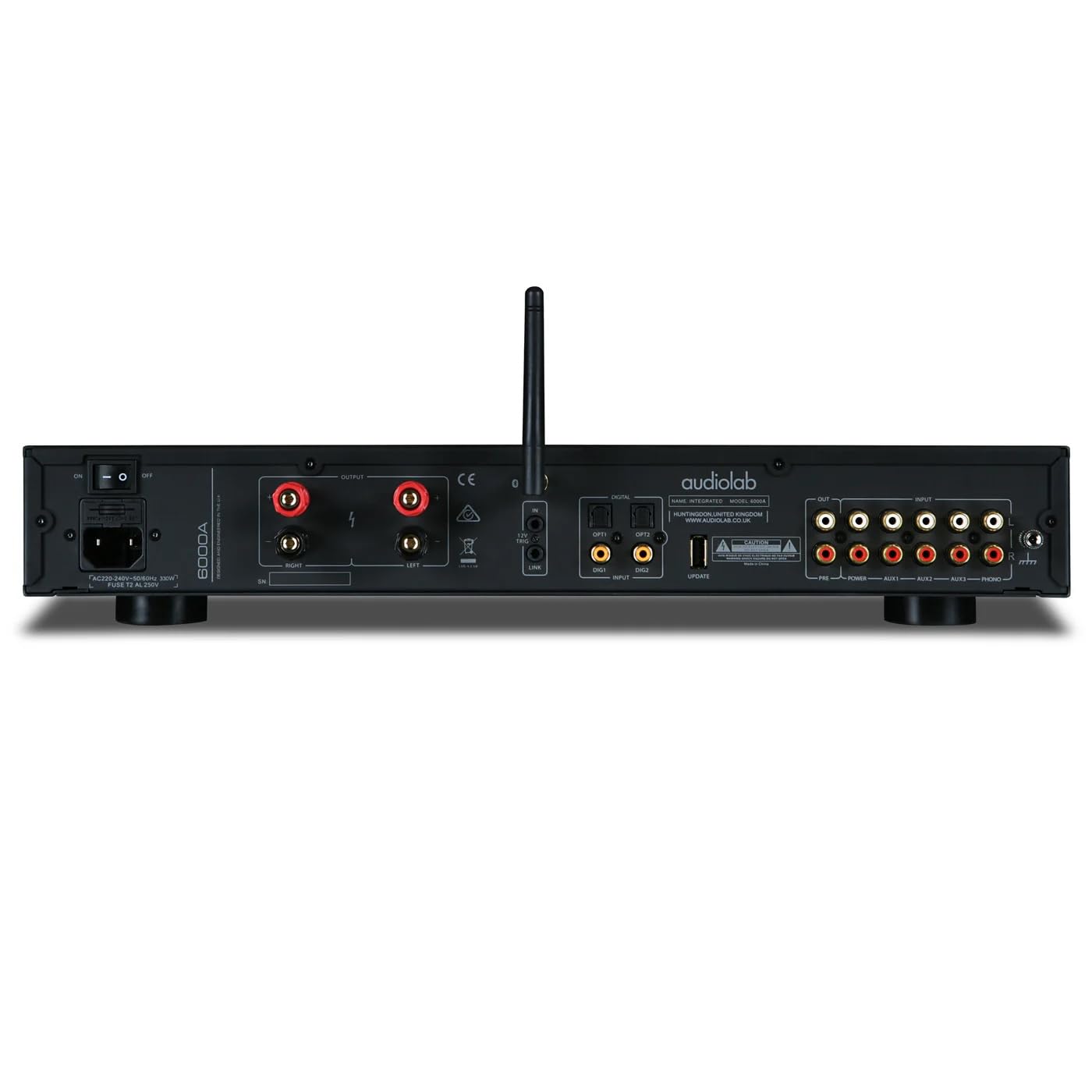 Audiolab Amplificatore stereo integrato 6000A 100 watt/DAC Bluetooth - Nero