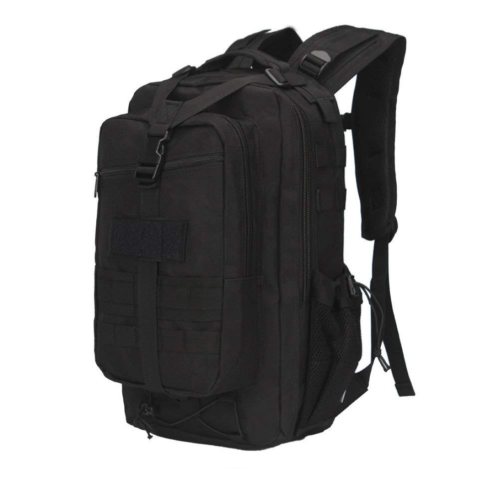 MASII Outdoor Mountaineering Bag Camouflage Tactical Net Bag Riding Backpack Hiking Equipment Camping Net Pocket 3P Backpack -30L,Black