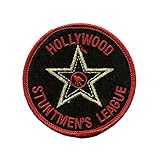 Vintage California Patch Hollywood Stars Stuntmen's League Circle Iron On Souvenir