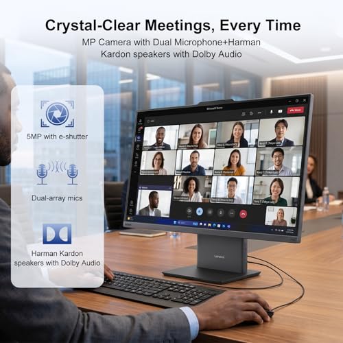 Image of Lenovo ThinkCentre 23.8 inch Ryzen 5 220 Business All-in-One Desktop, 16 + 1