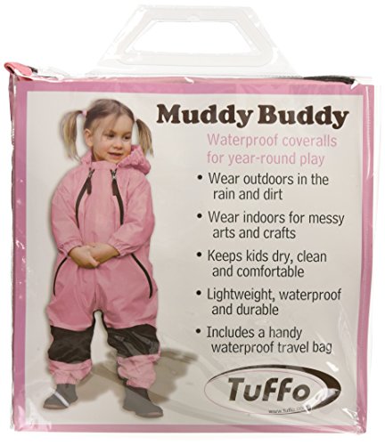 Image of Tuffo Muddy Buddy Kids Waterproof Rain Suit One-Piece Coverall, Dual Zippers, Sealed Seams, Reinforced Knees - Boys & Girls