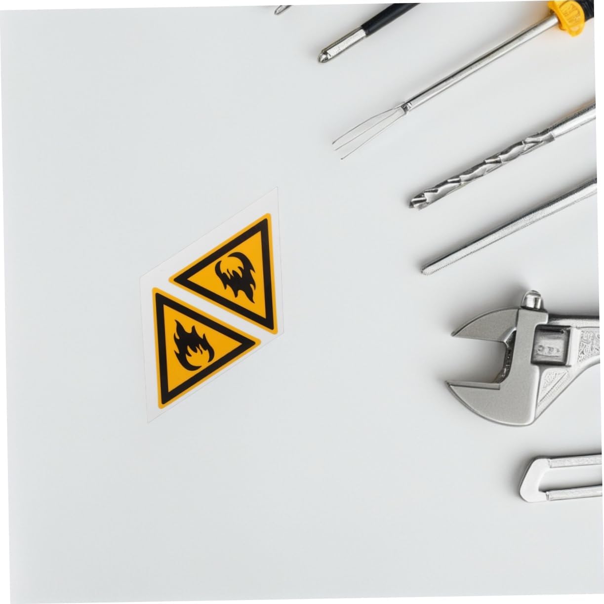 PRETYZOOM 4pcs Weatherproof Fire Safety Stickers for Trash Bins Self Adhesive Flame Indicating Labels Warning Signs for Outdoor Use Enhance Public Safety Awareness