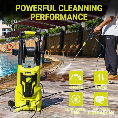 Pressure Washer, DEKOPRO 4500PSI 2.8GPM Max Electric Pressure Washer Power Washer High Pressure Washer Cleaning Machine Hose for Cars Patios Fences Decks, Drieway by DEKOPRO - Image 2