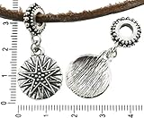 Farbe: Antik-Silber Ton 2pcs Antique Silver Tone Großes Loch European Armband Bail-Sterne-Weihnachten Pandora Style Baumelnden Anhänger Charms