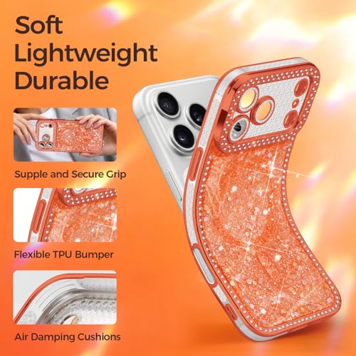 Coque pour iPhone 17 Pro Max compatible avec MagSafe magnétique orange - 5