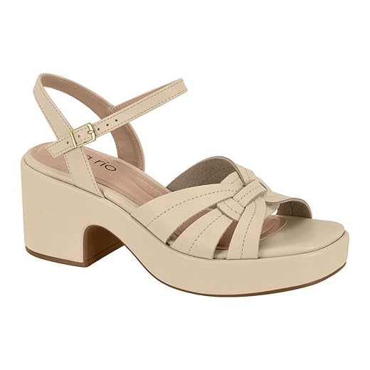 Sandália Meia Pata Beira Rio Feminina Salto Alto Grosso Plataforma Conforto Original