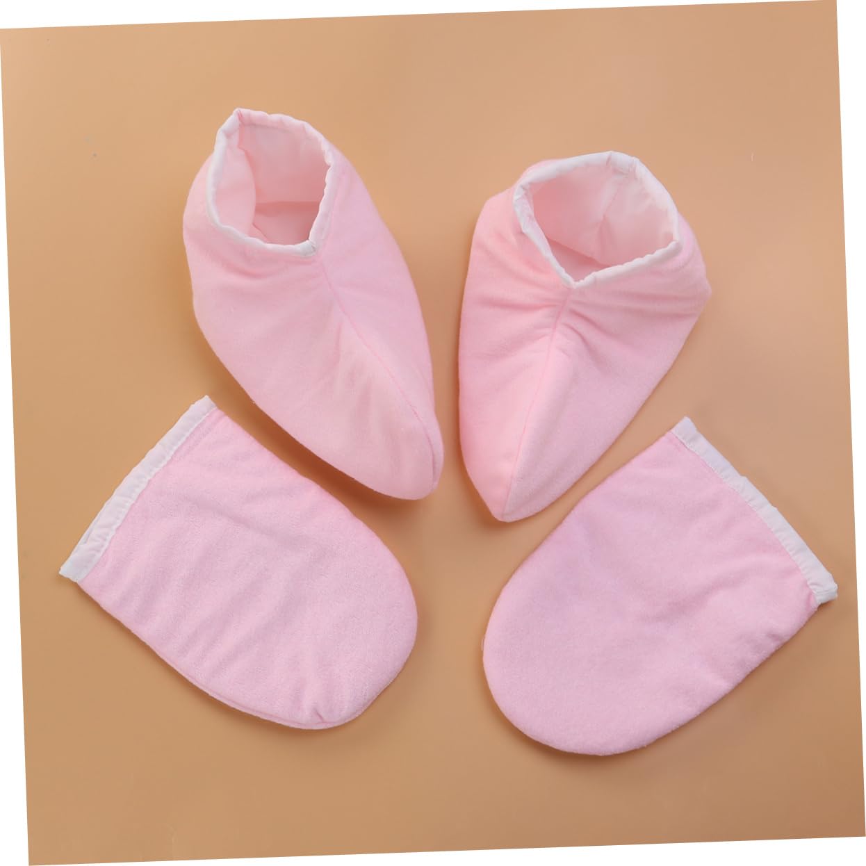 2pairs Paraffin Wax Gloves for Hand Foot Therapy Insulated Mitts Cloth Liner for Moisturizing