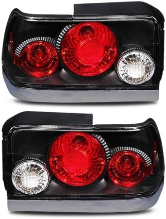 Taillights Black Assembly Set For Toyota Corolla - (Pair) Driver Left and Passenger Right Side Replacement