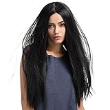 ❤【Premium Material】La fibra sintética de alta temperatura mantiene su estilo incluso cuando se lava, se siente como cabello real, pero requiere mucho menos mantenimiento que el cabello humano. Esta peluca larga y recta se puede combinar con una herramienta de peinado térmico.