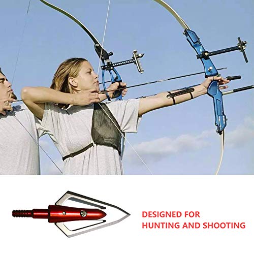 Nc Hunting Arrowhead Cutting Blade Archery Broadhead Traditional Crossbow Compound Bow Arrowhead (Red) #TOP3