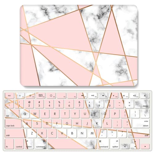 Eviter Rayures MacBook Air 15 M2 Coque JZ Geometric Marble Rigide Anti-Choc Set A2941