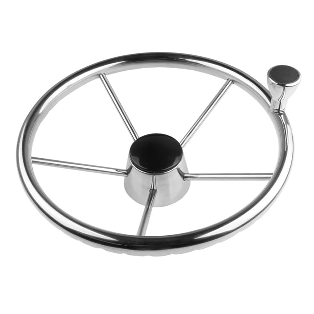 Volante marino Accessori for barche Volante marino da 13-1/2'' in acciaio inox a 5 razze con pomello Per la riparazione
