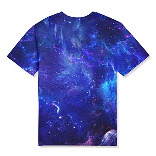 Image of Linnhoy Kids 3D Print Fashion Graphic T-Shirts for Boys Girls 6-16 Years | Unisex Colorful Short Sleeve, Crewneck, Breathable Fabric, Suitable for Daily Sport Festival Wear