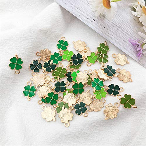 48 ciondoli a forma di quadrifoglio, in metallo