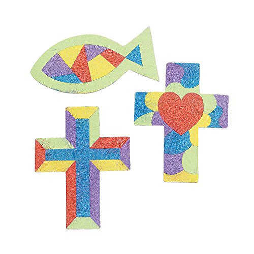 Religious Sand Art Magnet Craft Kit - Crafts for Kids and Fun Home