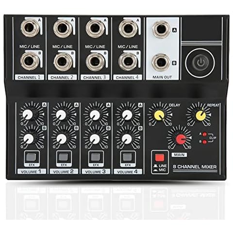 Portable 8-Channel Stereo Audio Mixer Console Cover