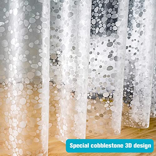 Aatter 180X70 Shower Curtain All Wrap Around Clawfoot Tub Shower Curtains Oval Liner Clear Extra Wide Surround Peva Thick Translucent Curtains For Bathroom Polyerster Waterproof 32 Hooks Included #TOP2