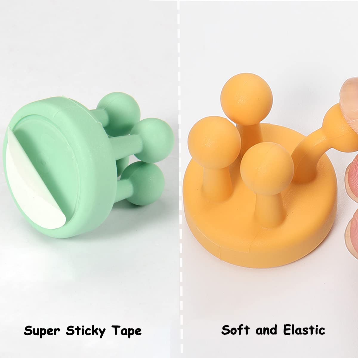 IBetterLife 6er Set Silikon-Haken – Selbstklebend, Wasserdicht, Für Zahnbürsten & Mehr