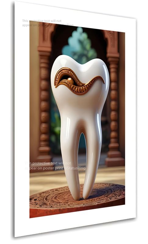 Pearl crown smile Dental Clinic Poster Artwork StatusRing Dentist Poster without Frame-picture-21