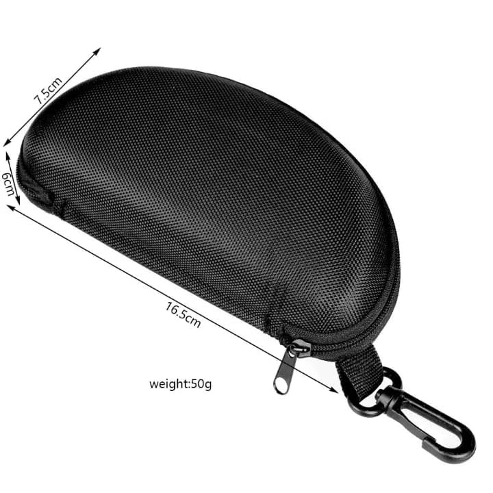 Image of AT TECH Zipper Hook Cases & cover For Eyewear,Sunglasses,Spectacles & Goggles. (Black)