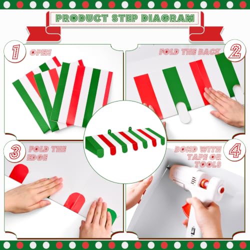 Image of Boao 4 Pcs 3D Cardboard Awning Decor,Italian Colors,Striped Style | Paper Awning, Circus Carnival Theme, For Bulletin Board, Lemonade Stand, Bakery & Ice Cream Truck, Wall Window Backdrop