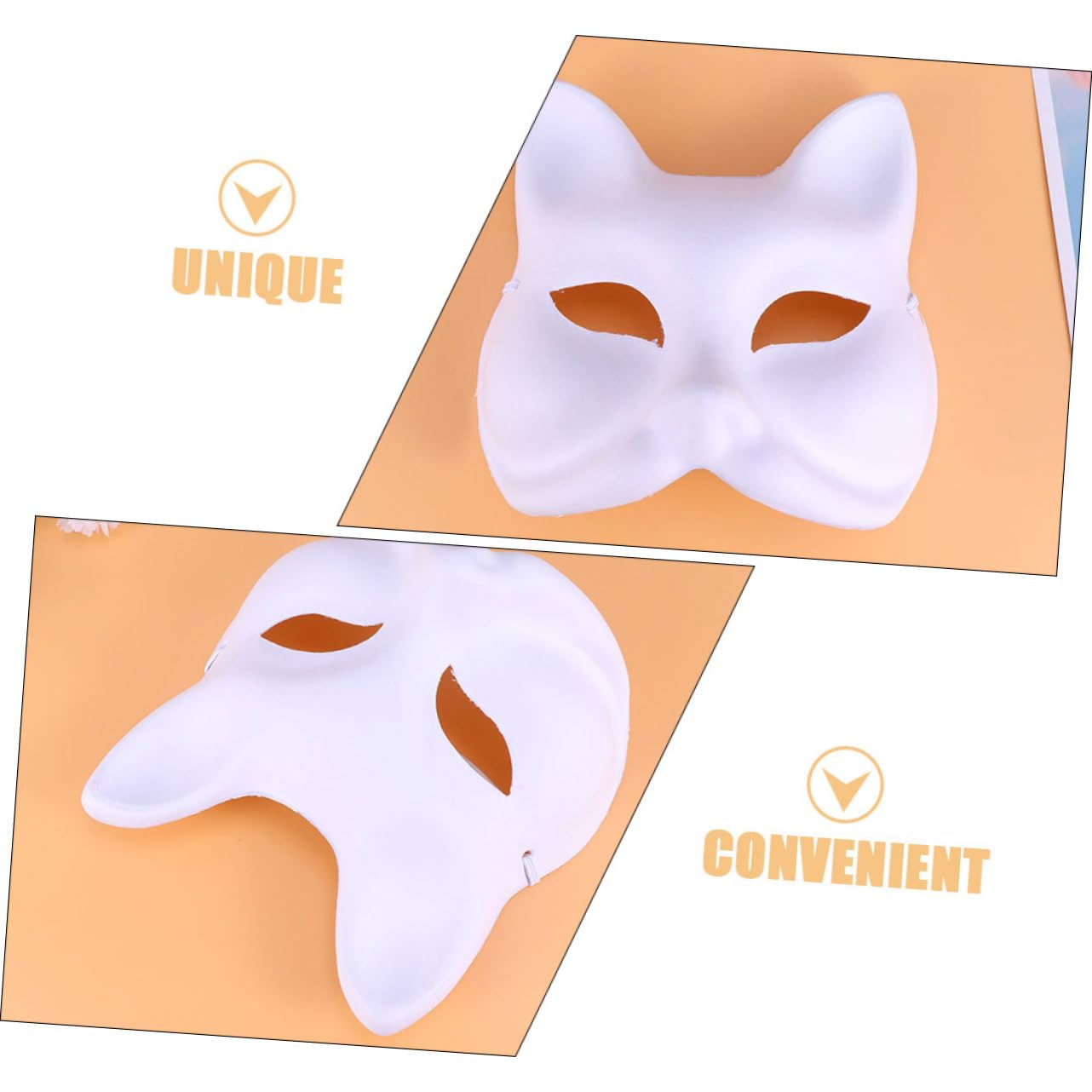 MAGICLULU maschera dipinta a mano Maschera per feste Maschera creativa Maschere da pitturare maschera mascherata bianca per le donne maschere vuote di polpa per la pittura Carta