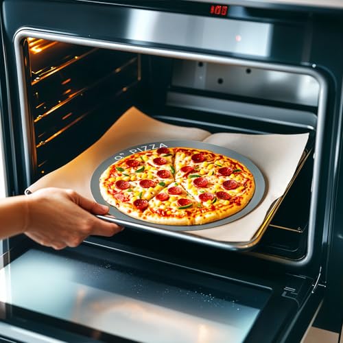 Image of Silicone Baking Mat 3 Pack Reusable Silicone Baking Sheet Liner for Oven 2 Half and 1 Round Pizza Nonstick Mat for Bread, Dough, Macaron, Cookie Cooking Liners for Kitchen Counter Bakery Supplies