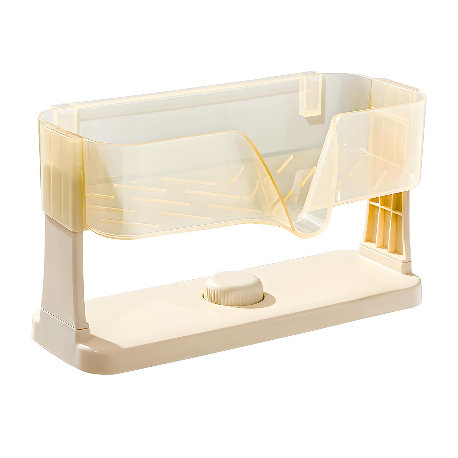 BWANGIAO Multifunctional Kitchen Sink Organiser With Drainer For Sponges And Dishcloths ABS Space Saving Storage Rack