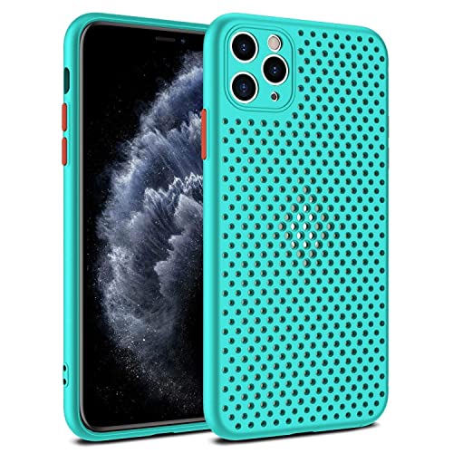 Heat Dissipation Case Compatible with iPhone, Breathable Cooling Hollow Cellular Hole Full Back Camera Lens Protection(Black,iPhone 15 Pro Max)