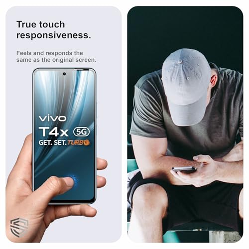 Image of Military-Grade Gorilla Tempered Glass For iQOO Z10x, Vivo Y31 Pro and Vivo T4X (6.72 Inch) With Installation Kit | Edge to Edge Coverage | Black