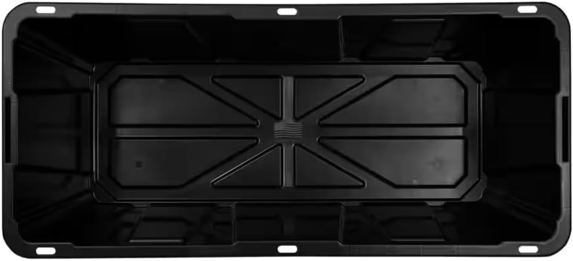 57 Gallon Heavy-Duty Storage Tote in Black with Yellow Lid JN31339