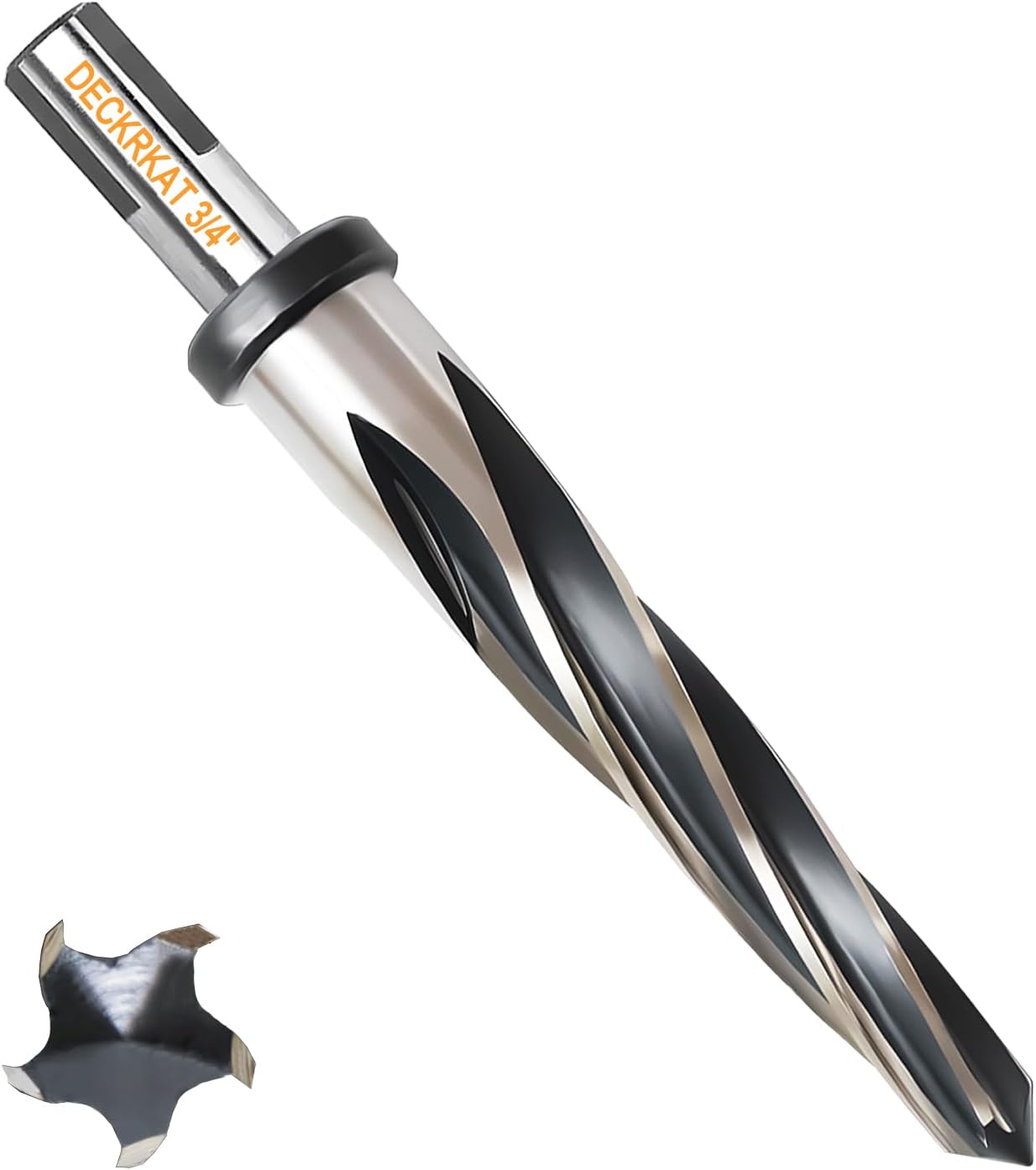 3/4"Reamer Drill Bit for Metal, M2 HSS Taper Reamer for Steel, Alloy, Wood, Plastic to Align, Enlarge Holes – 5-Spiral Flutes, 1/2"Non-Slip Shank, 19mm Car Reamer, Bridge Construction Reamer.