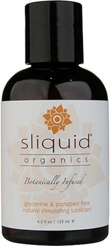 Miniatura 12 de Sliquid Organics Lubricante a base de agua, hoja de aloe vera infundida con aceites orgánicos y botánicos, gel lubricante natural