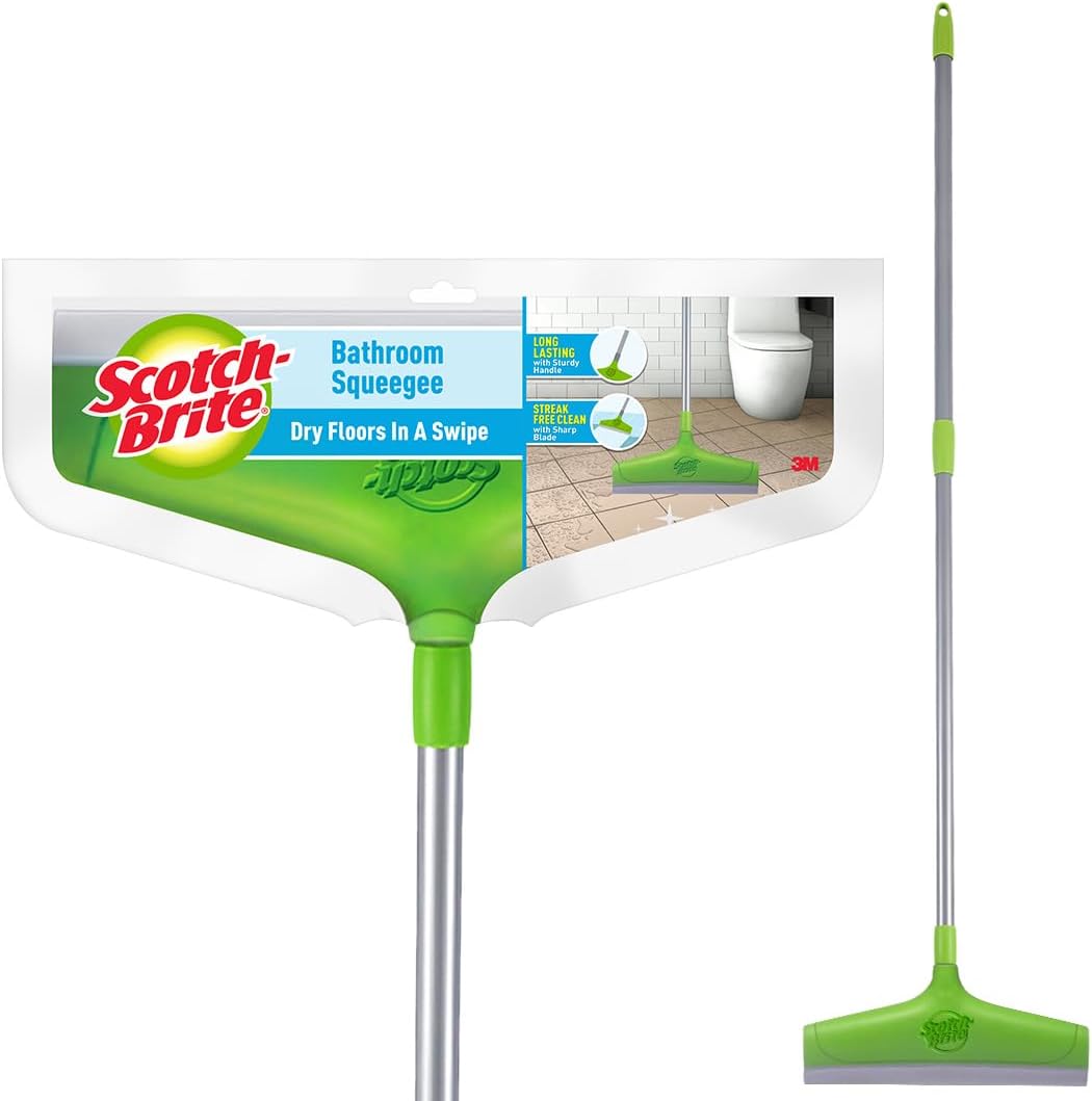 Scotch-BriteBathroom Squeegee Plastic Wiper with telescopic handle (30 cm)