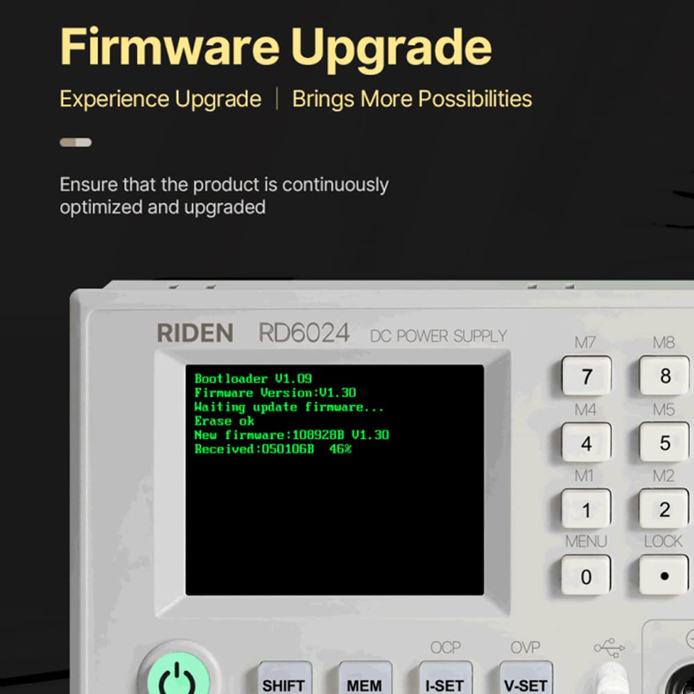 Einstellbare digitale Konstantspannungsstromversorgung 24A 12V 36V 48V 60V 2,4-Zoll-Farbdisplay PC-Softwaresteuerung Mobiltelefon-APP-Steuerung