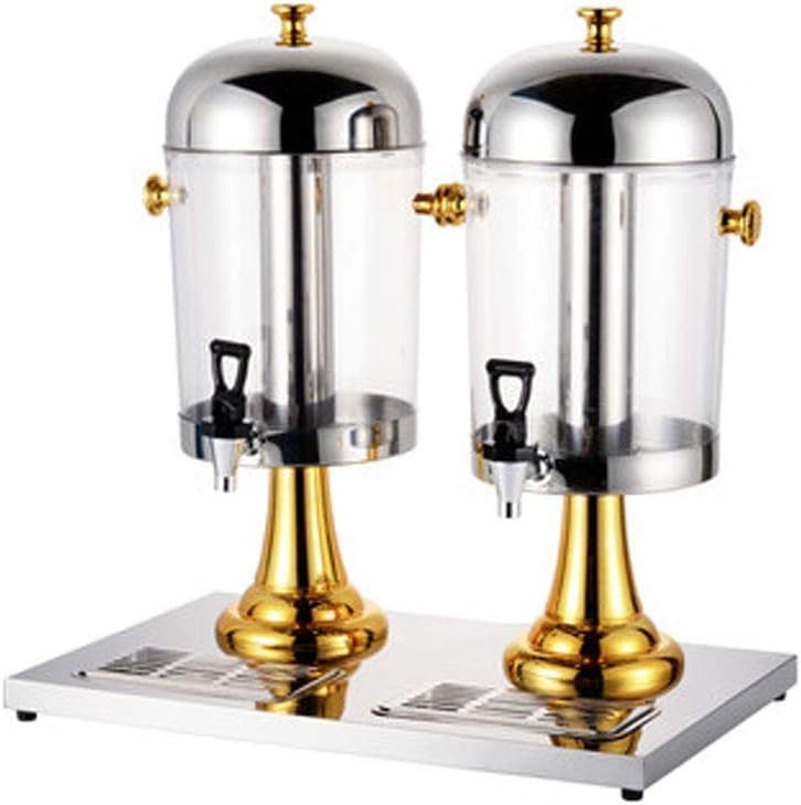 ドリンクディスペンサー 8L 透明飲料ディスペンサー 漏れ防止ステンレススチール製栓、つらら、ドリップトレイ付き パーティーバー ホ