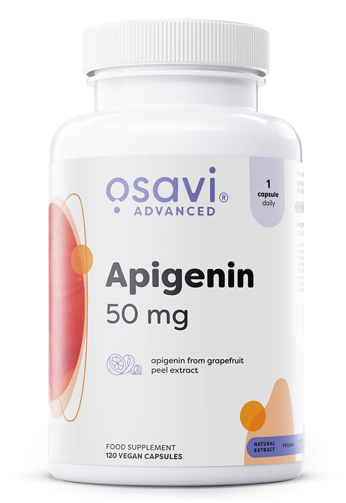 Osavi Apigenin 50 mg – 120 Vegan Capsules | Standardised Grapefruit Peel Extract (90% Apigenin) | Pure Plant Bioflavonoid | Clean Label | Suitable for Vegans, Vegetarians & Keto Diets