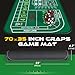 iEsstros Craps Table Top Set Double Dealer Craps Mat 70