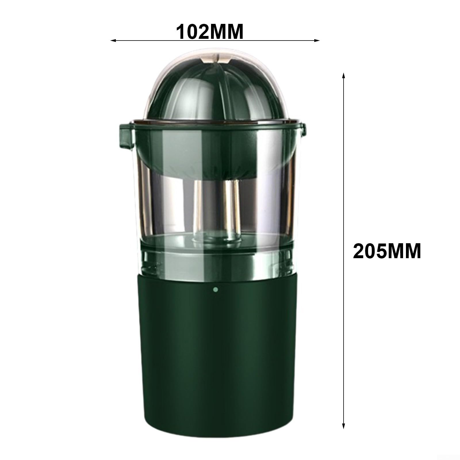 Presse-agrumes électrique en acier inoxydable rechargeable par USB, moteur silencieux, grande capacité pour la maison, la cuisine, le bar, les boissons fraîches (vert)