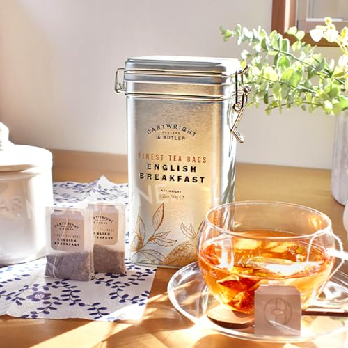 カートライト&バトラー 紅茶 ティーバッグ 30P ブレックファスト 缶 イギリス 英国 おしゃれ ギフト ラッピングつき (イングリッシュブレックファスト)