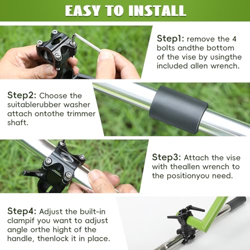 Upgraded Weed Eater Handle, Fit for STIHL/Husqvarna/Echo Trimmer Handle, Adjustable Ergonomic Grip, Anti-Vibration & Rust-Proof Design, Weed Eater Handle Extension for Lawn Care - Image 5