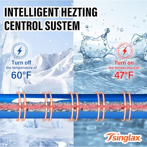 Image of 15FT 30FT Heated Water Hose for Rv,-45 ℉ Antifreeze Heated Drinking Garden Water Hose,Lead-Free & BPA-Free, Rv Freshwater Hoses with Fittings, Rv Accessories