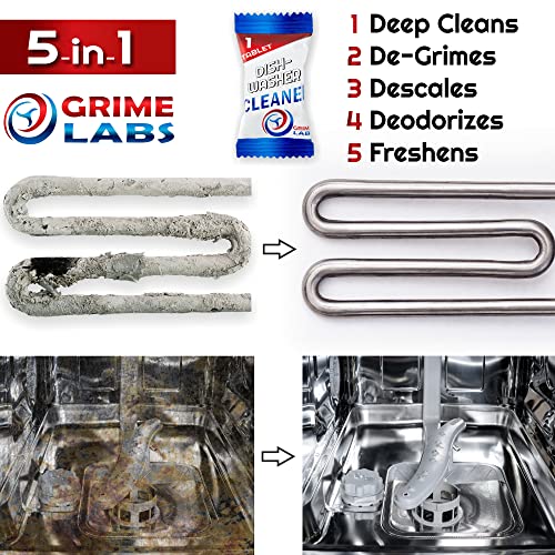 Image of Dishwasher Cleaner Deodorizer Descaler Tablets, 24 pack Heavy Duty Deep Clean and Natural Limescale Remover, Dish Washer Cleaner Machine Pods, 12 Months Supply