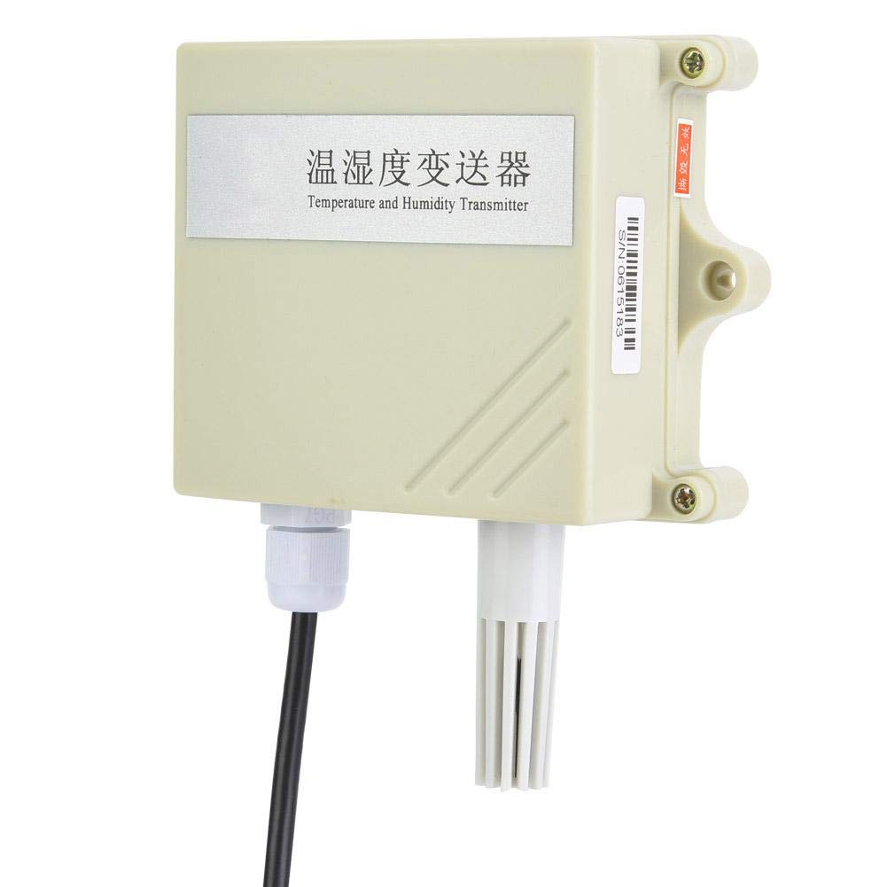 Sensor de Temperatura, 4-20mA Alta Precisión IP65 Impermeable Montado en la Pared Colector de Temperatura y Humedad Transmisor/Sensor Higrómetro Termómetro Prueba Humedad Ambiental para Invernaderos